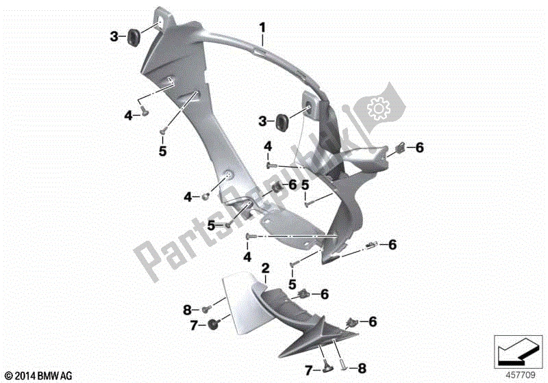 Todas las partes para Conductos De Aire Al Radiador de BMW K 1600 GT 48 2010 - 2016