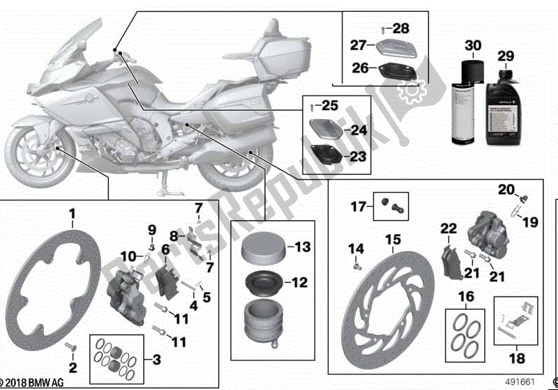 Todas las partes para Servicio De Frenos de BMW K 1600 GT 48 2010 - 2016