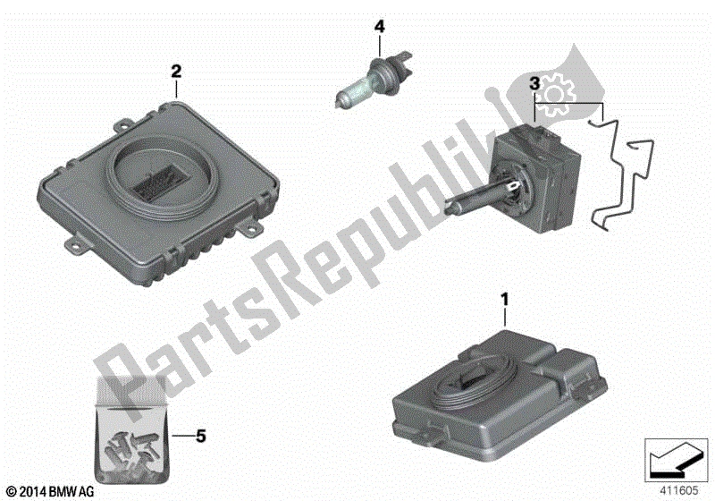 Todas las partes para Faro, Piezas / Bombillas Electrónicas Faro, Piezas / Bombillas Electrónicas de BMW K 1600 GT 48 2010 - 2016