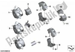 interruptor multifunções, guiador, autocarro lin