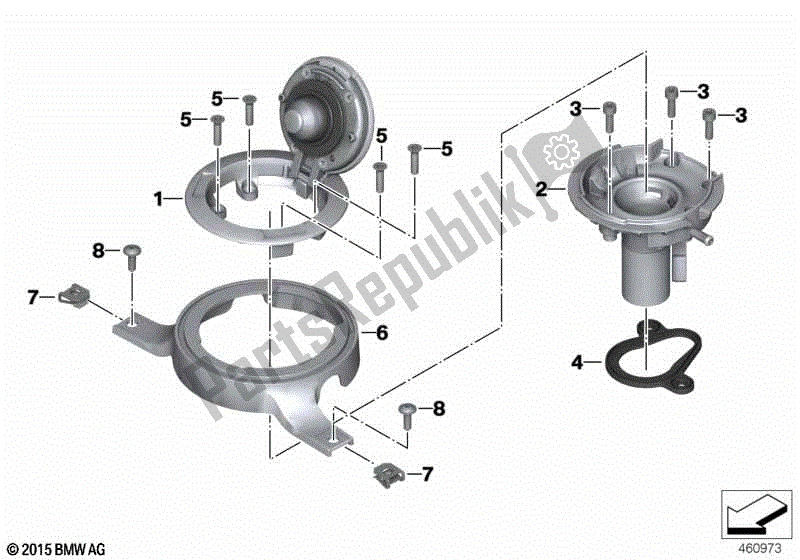 Todas las partes para Tapa Del Tanque de BMW K 1600 GT 48 2010 - 2016