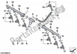 válvulas / tuberías del sistema de inyección de combustible