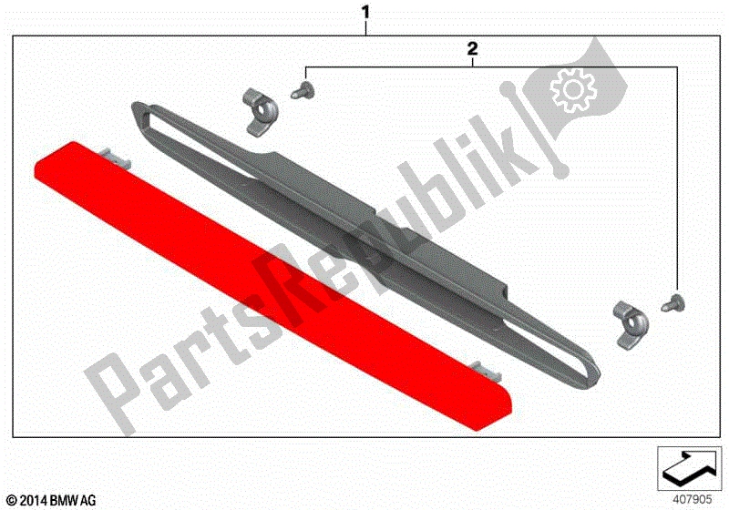 Todas as partes de Luz De Freio Auxiliar, Topcase Tour do BMW K 1600 GT 48 2017 - 2018