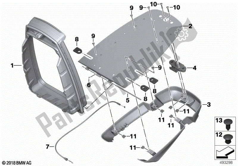 Todas las partes para Placa Base, Unidades De Radio de BMW K 1600 GT 48 2017 - 2018