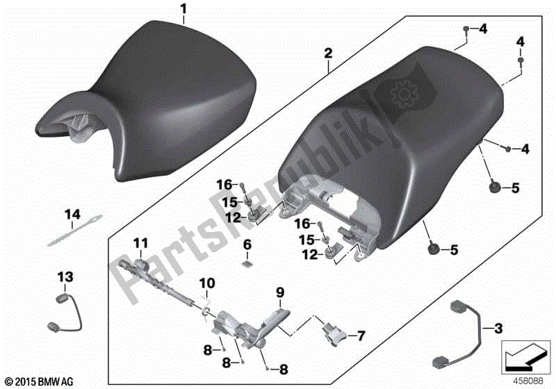 Todas las partes para Banqueta de BMW K 1600 GT 48 2017 - 2018