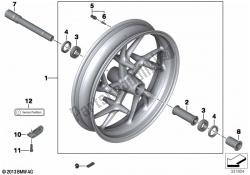 Cast wheel, TPM, front