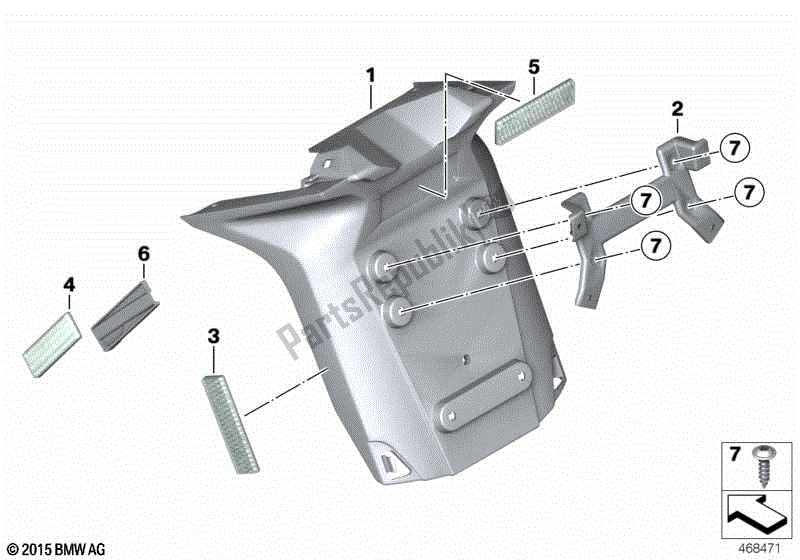 Todas las partes para Soporte De Matrícula Nosotros / Reflectores de BMW K 1600 GT 48 2017 - 2018