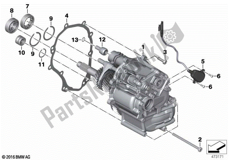 Todas las partes para Transmisión Manual de BMW K 1600 GT 48 2017 - 2018