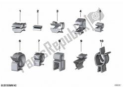 Retaining clips, line clips