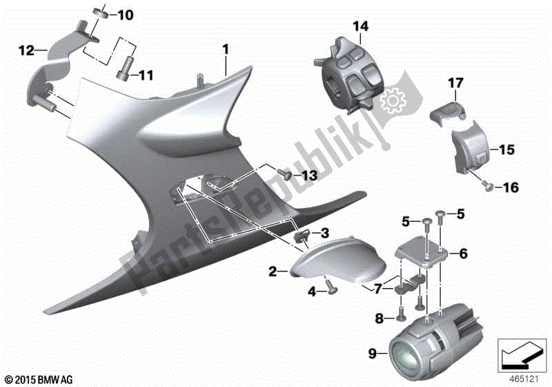 Tutte le parti per il Retrofit Faro Ausiliario A Led del BMW K 1600 GT 48 2017 - 2018