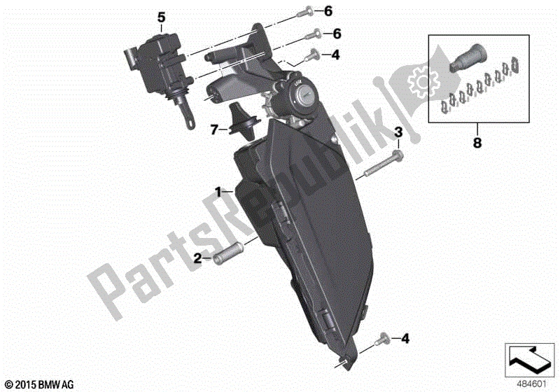 Todas las partes para Compartimento De Almacenamiento, Sistema De Audio de BMW K 1600 GT 48 2017 - 2018