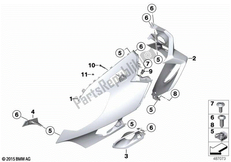 Todas las partes para Embellecedor Tapa Sección Superior de BMW K 1600 GT 48 2017 - 2018