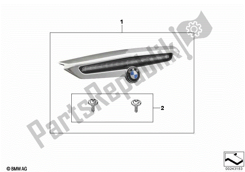 Todas las partes para Luz De Freno Auxiliar, Topcase Tour de BMW K 1600 GTL 48 2010 - 2016