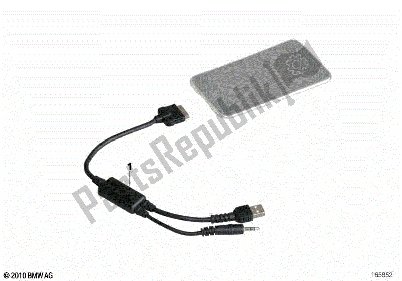 Todas las partes para Adaptador De Cable Para Apple Ipod de BMW K 1600 GTL 48 2010 - 2016