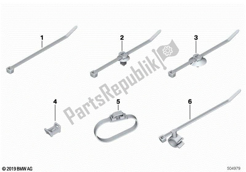 Todas las partes para Atadura De Cables, Atadura De Cables Con Soporte de BMW K 1600 GTL 48 2010 - 2016