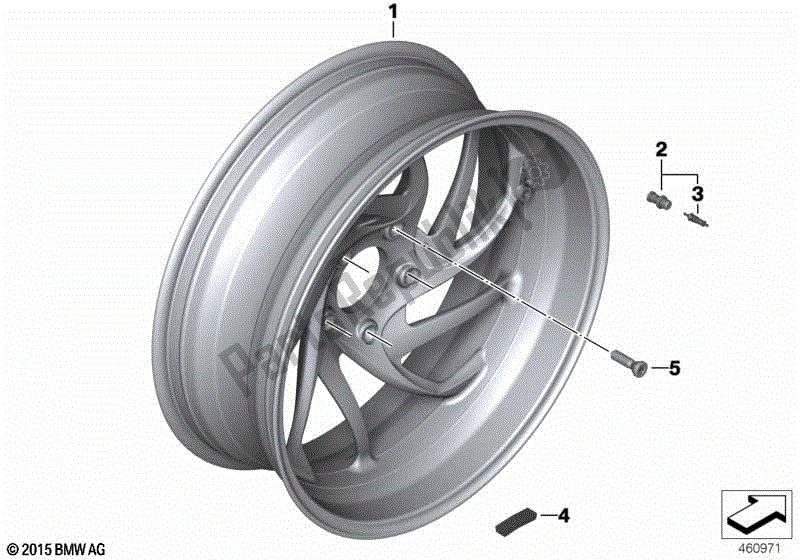 Todas las partes para Llanta De Fundición, Trasera de BMW K 1600 GTL 48 2010 - 2016