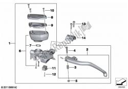 Clutch lever assembly, smoked glass