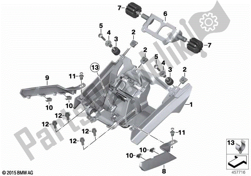 Todas las partes para Mecanismo De Bloqueo De Doble Asiento de BMW K 1600 GTL 48 2010 - 2016