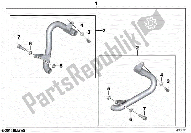 Todas as partes de Barra De Proteção Do Motor do BMW K 1600 GTL 48 2010 - 2016