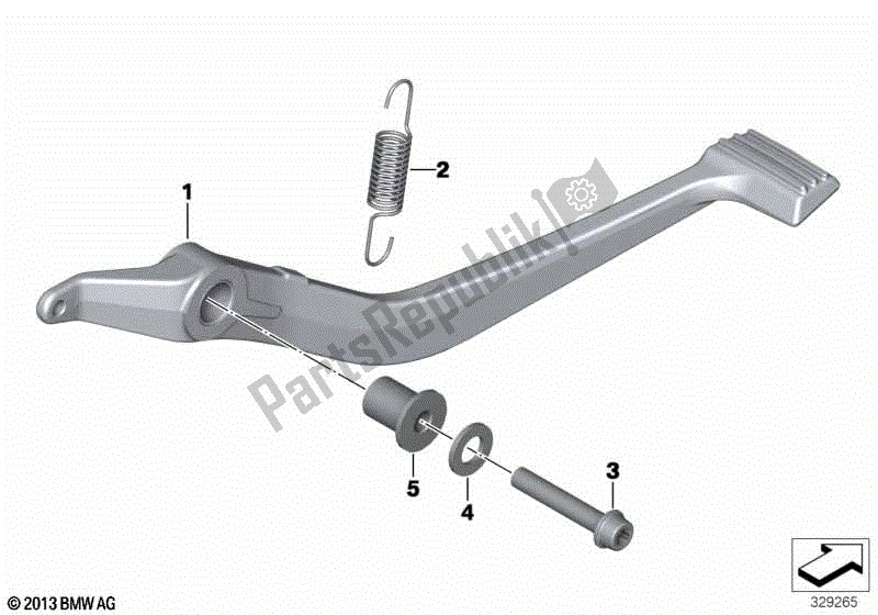 Todas las partes para Palanca De Freno De Pie Con Bastidor De Varillaje de BMW K 1600 GTL 48 2010 - 2016