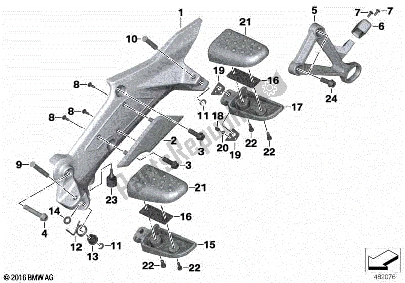 Todas las partes para Placa De Estribo / Estribo de BMW K 1600 GTL 48 2010 - 2016