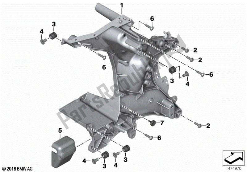 Todas las partes para Portador Del Panel Frontal de BMW K 1600 GTL 48 2010 - 2016