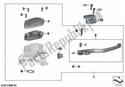 conjunto do travão de mão braçadeira do guiador m6