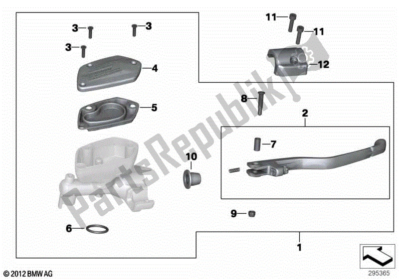 Todas las partes para Conjunto De Freno De Mano Abrazadera De Manillar M6 de BMW K 1600 GTL 48 2010 - 2016