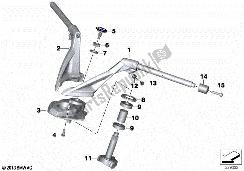 Todas las partes para Manillar de BMW K 1600 GTL 48 2010 - 2016