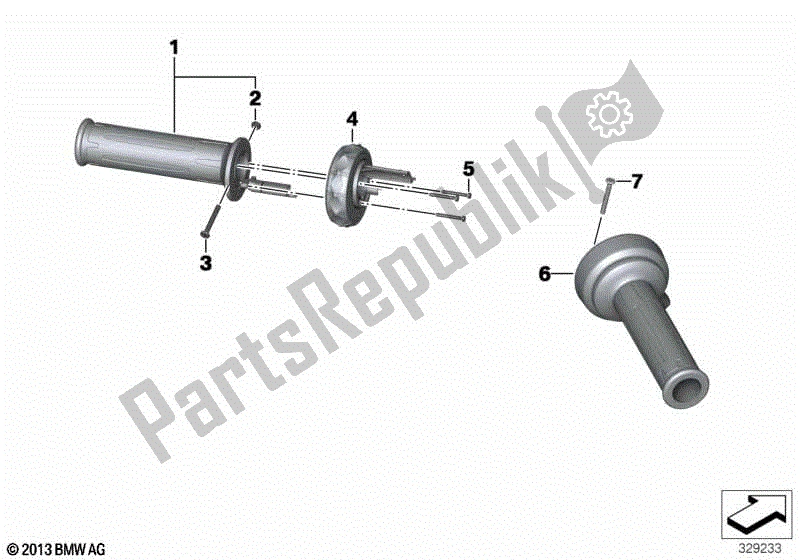 Todas las partes para Manillar Puños Calefactados / Multicontrolador de BMW K 1600 GTL 48 2010 - 2016