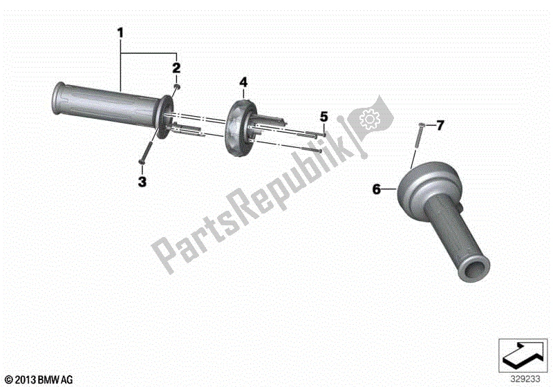 Todas las partes para Manillar Puños Calefactados / Multicontrolador de BMW K 1600 GTL 48 2010 - 2016