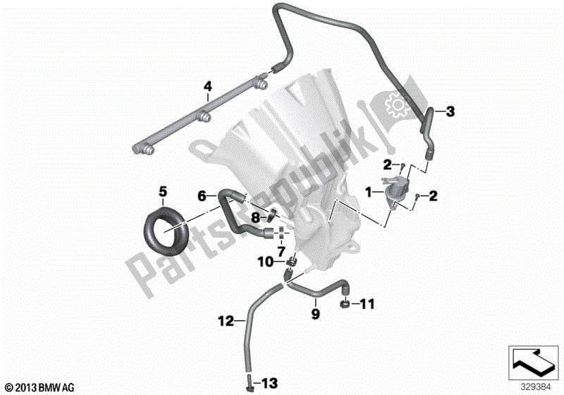 Todas las partes para Sistema De Ruido De Admisión De Aire / Piezas De Montaje de BMW K 1600 GTL 48 2010 - 2016