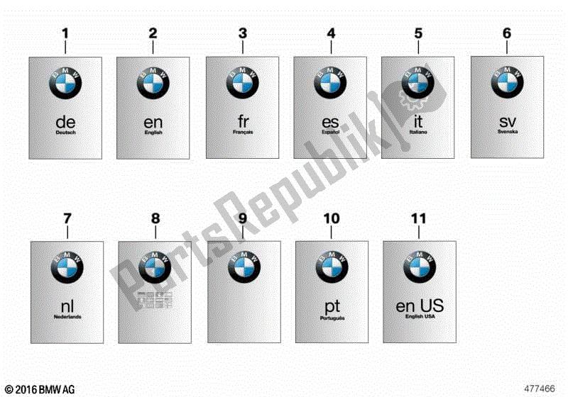 Todas las partes para Instrucciones De Funcionamiento, Radio de BMW K 1600 GTL 48 2010 - 2016