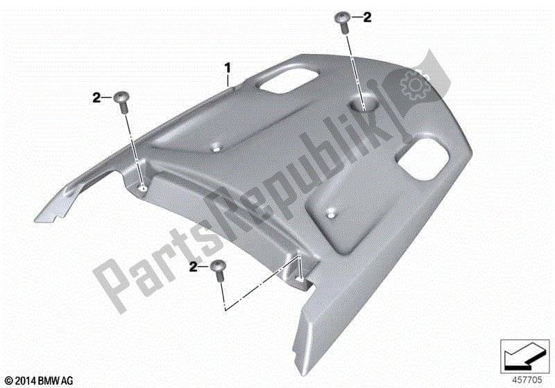 Todas las partes para Panel De Revestimiento Trasero, Centro, Patrón De Grano de BMW K 1600 GTL 48 2010 - 2016