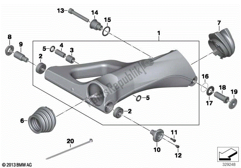 Todas las partes para Brazo Basculante De La Rueda Trasera de BMW K 1600 GTL 48 2010 - 2016