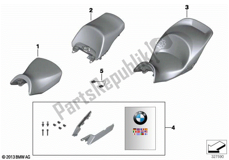 Todas las partes para Asiento de BMW K 1600 GTL 48 2010 - 2016