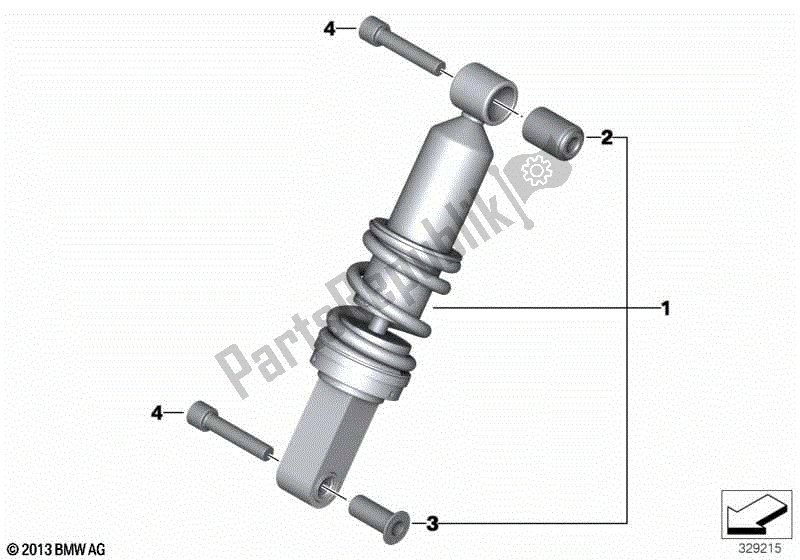 Todas las partes para Puntal De Resorte, Delantero de BMW K 1600 GTL 48 2010 - 2016