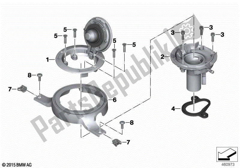 Todas las partes para Tapa Del Tanque de BMW K 1600 GTL 48 2010 - 2016