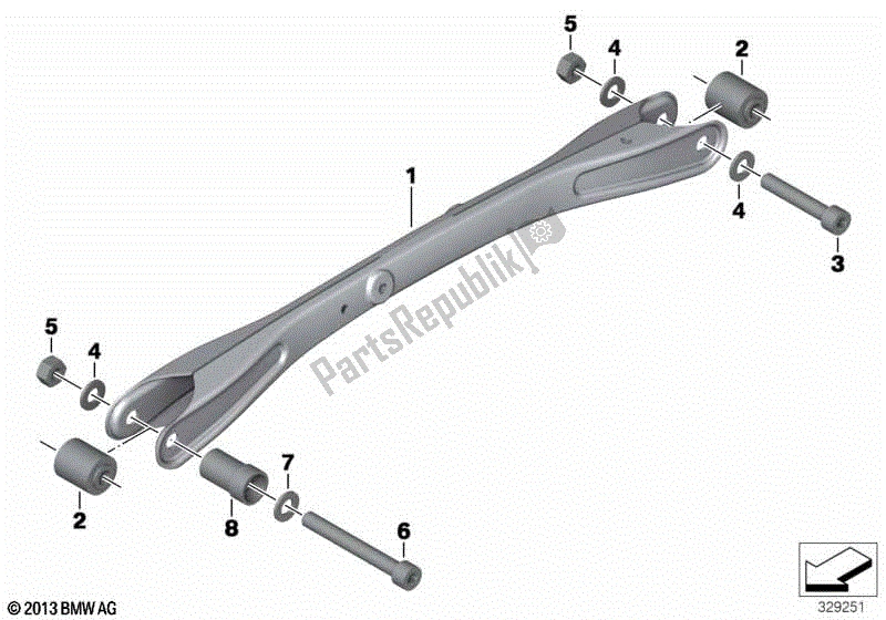 Todas las partes para Puntales De Tensión Con Montaje de BMW K 1600 GTL 48 2010 - 2016