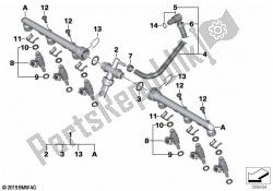 válvulas / tuberías del sistema de inyección de combustible