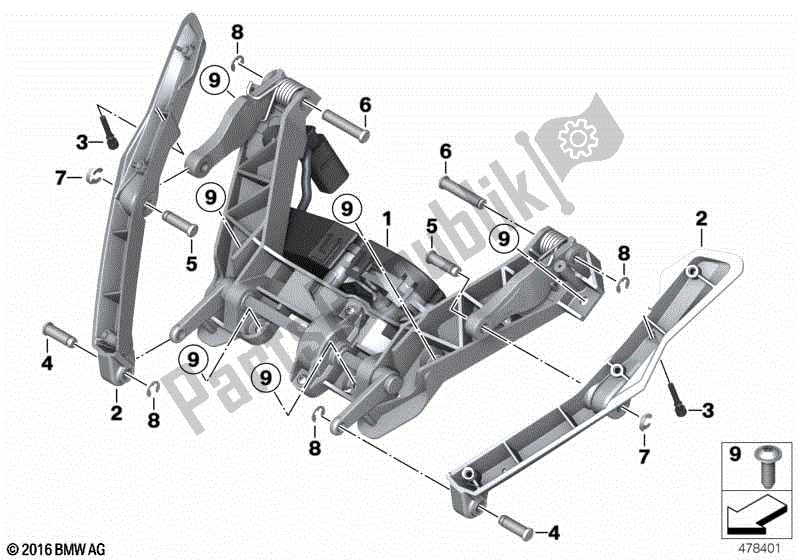 Todas las partes para Ajuste Del Parabrisas de BMW K 1600 GTL 48 2010 - 2016