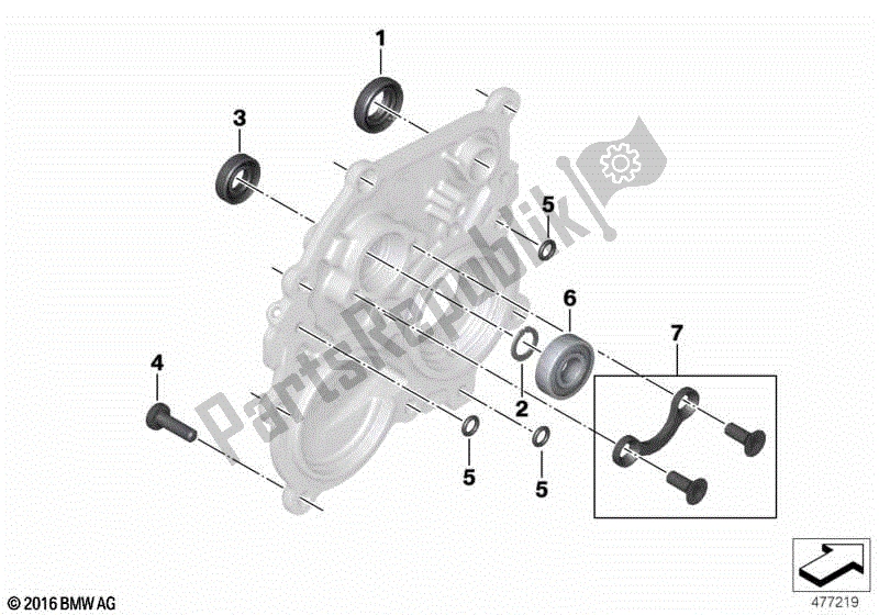 Todas las partes para Cojinete En Carcasa, Juntas de BMW K 1600 GTL 48 2017 - 2021