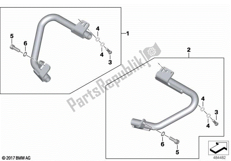 Todas las partes para Barra De Protección Del Motor de BMW K 1600 GTL 48 2017 - 2021