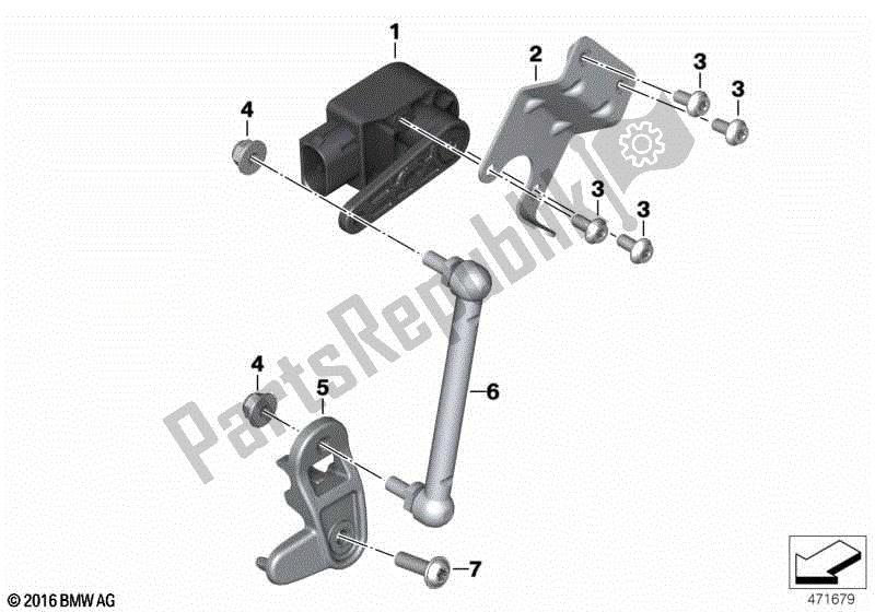 Todas las partes para Sensor De Nivel, Trasero de BMW K 1600 GTL 48 2017 - 2021