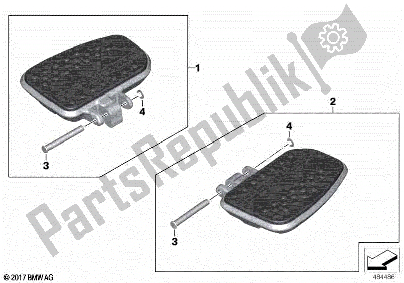 Todas las partes para Estribo Del Pasajero de BMW K 1600 GTL 48 2017 - 2021