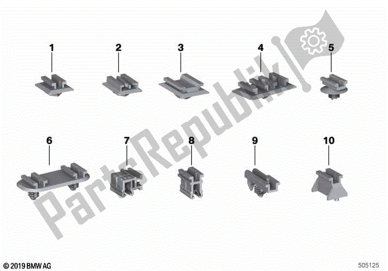 Todas las partes para Soporte De Conexión Enchufable de BMW K 1600 GTL 48 2017 - 2021