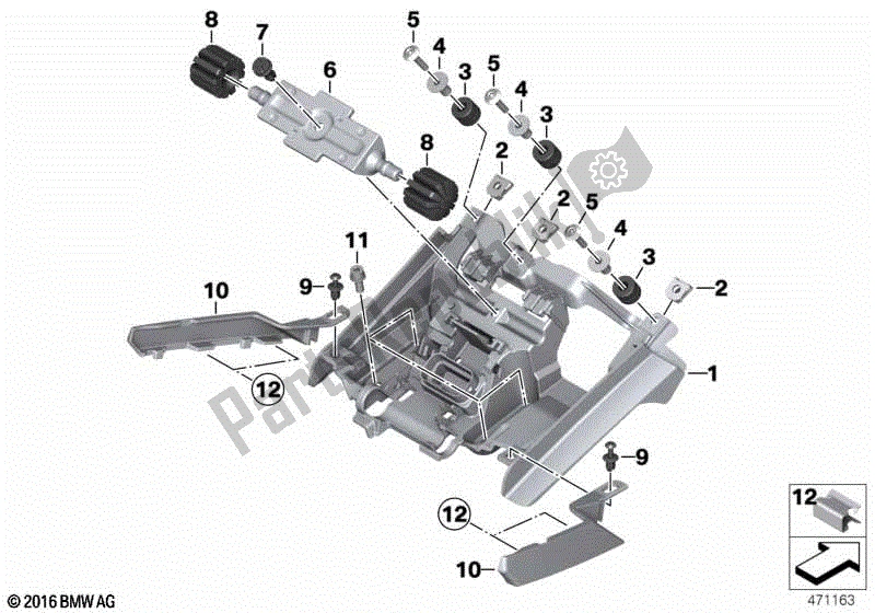 Todas las partes para Soporte Del Asiento Del Sillín de BMW K 1600 GTL 48 2017 - 2021