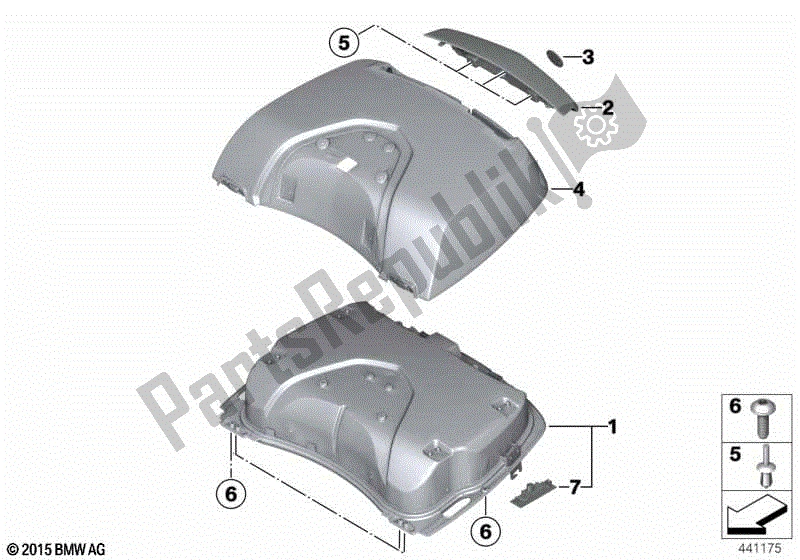 Todas las partes para Cubierta De La Caja Superior de BMW K 1600 GTL 48 2017 - 2021