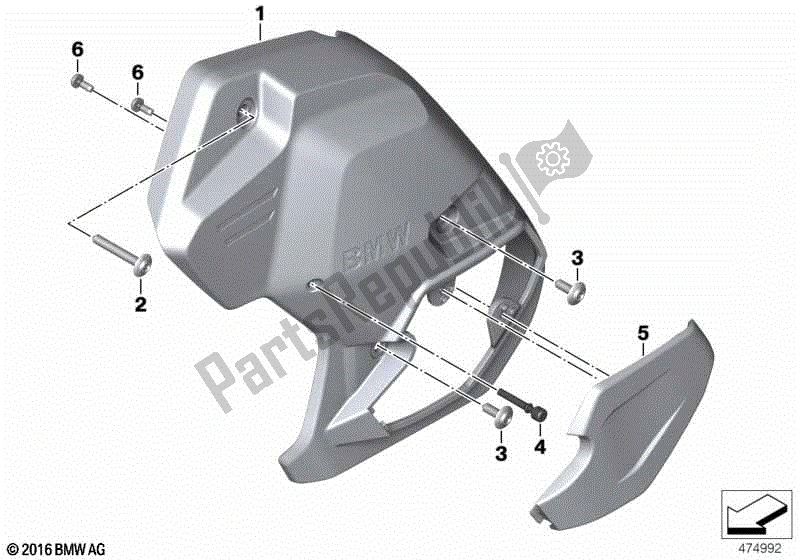 Todas las partes para Cubierta De Transmisión, Izquierda de BMW K 1600 GTL 48 2017 - 2021