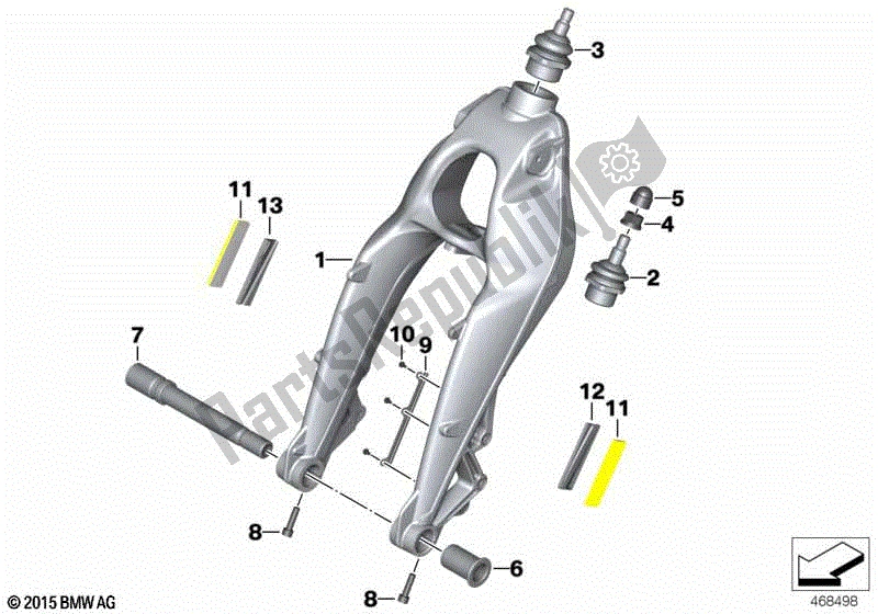 Todas las partes para Portador De Rueda de BMW K 1600 GTL 48 2017 - 2021